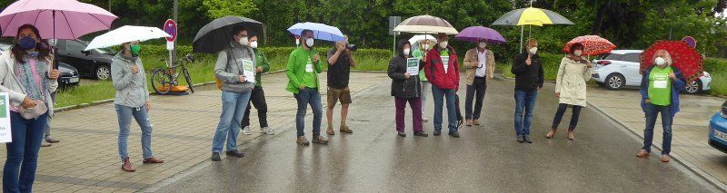Demo Mobilitätswende mit Abstand und Presse