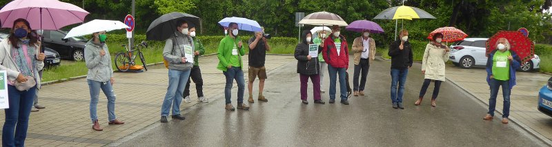 Demo Mobilitätswende mit Abstand und Presse