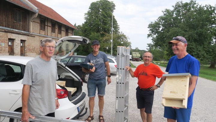 Von links nach rechts: Karl-Heinz Brem, Bernd Watzlawek, Max Lechner und Karl Schöllhorn Foto: Irmgard Emmerling